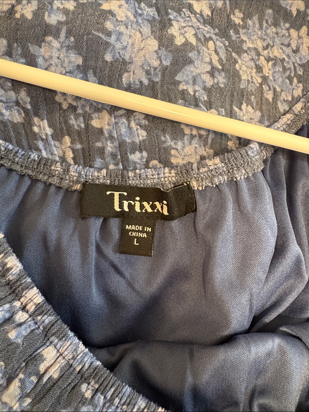 Short Sleeve Blue Floral Maxi Dress by Trixxi - Picture 3 of 5